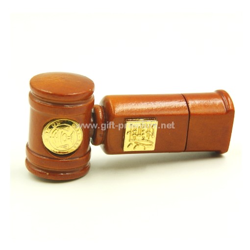 <font color='#0000FF'>Wooden Hammer USB Flash Drive  </font>