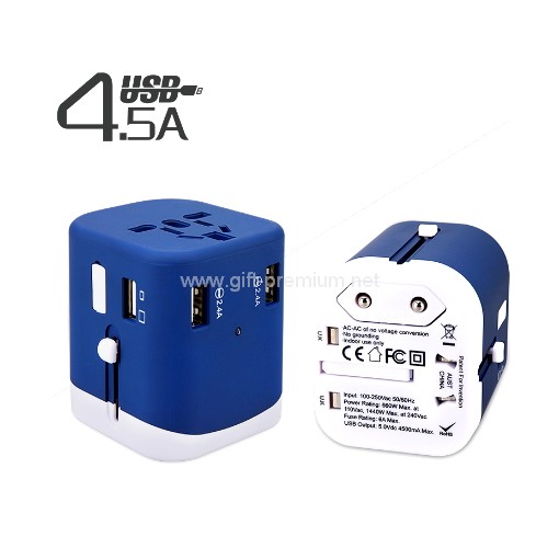 Type C + 3 USB Travel Adapter ( Fused )