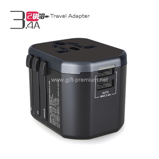 2 USB Travel Adapter (Fused)