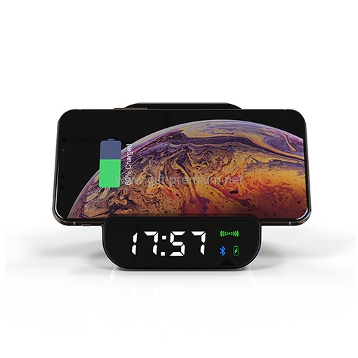 Wireless Charger + Speaker + Clock